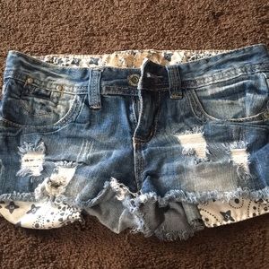 Denim shorts